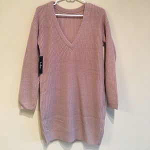 Blush Knit Sweater Dress